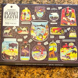 Planet Earth 500 Piece Puzzle with poster